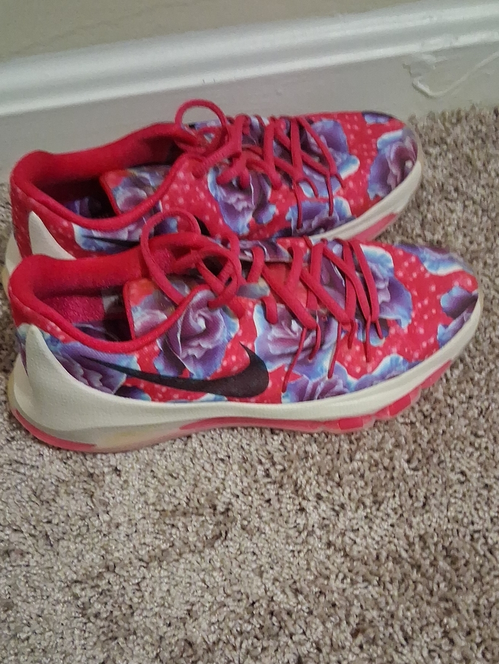 Nike Women’s Red Floral Running Sneakers